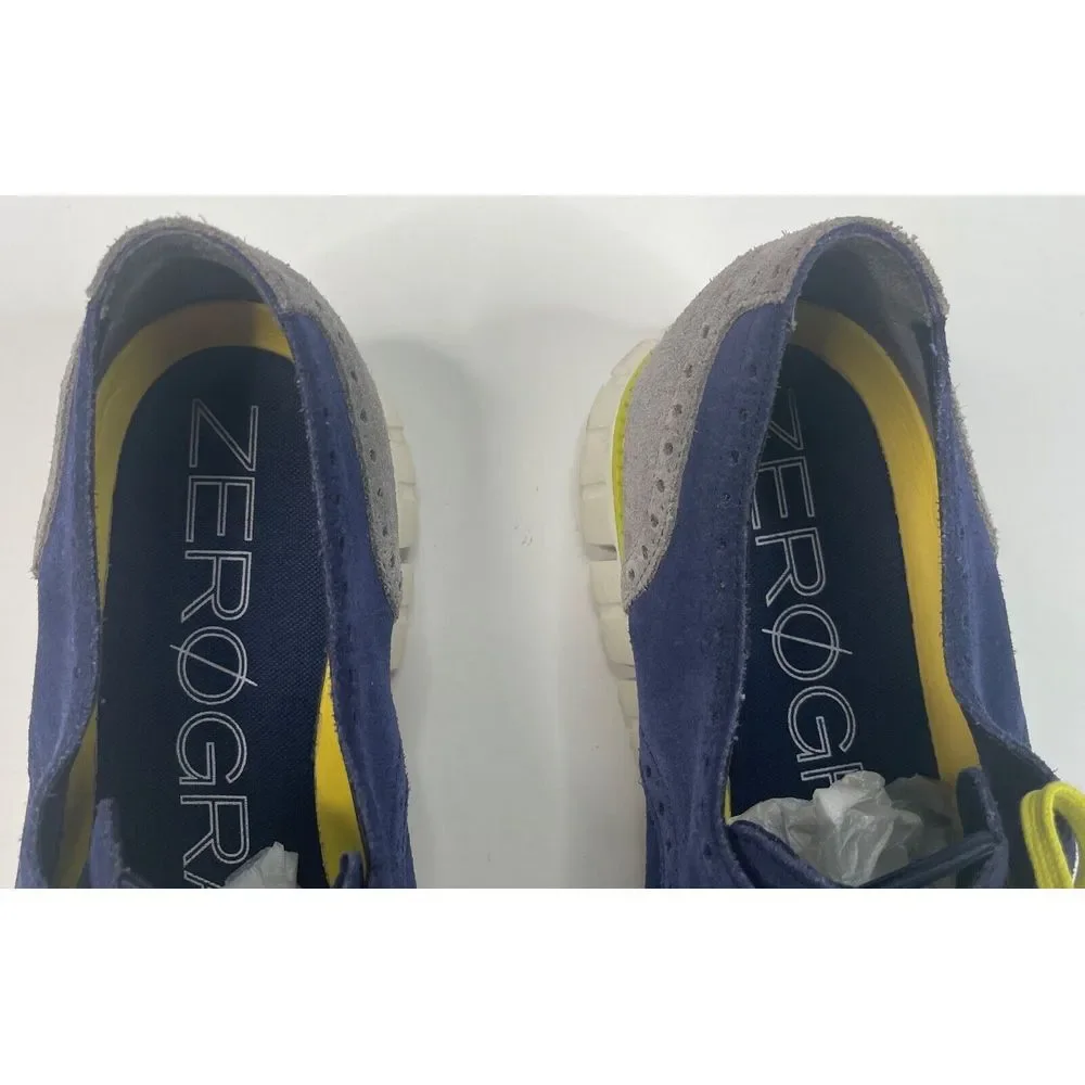 Zero Grand DC Wing S O Men's Blue Suede Dress Shoes Size 13‎ M